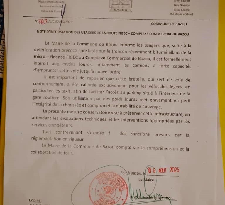 RESTRICTION DE LA CIRCULATION